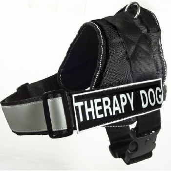 Pettorina per cani Therapy Dog Nera - Nobleza