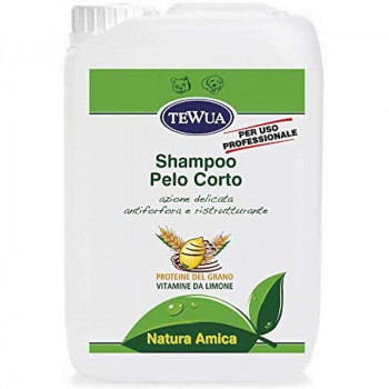 Tanica 10 lt. Shampoo professionale per cani a pelo corto - Tewua